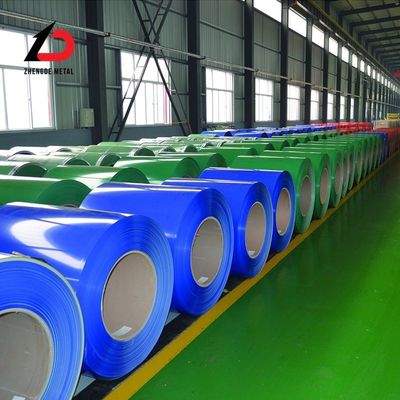 গুণ  JIS PPGI Steel Coil 20 Gauge 28 Gauge Color Coated Galvanized Steel Coil কারখানা