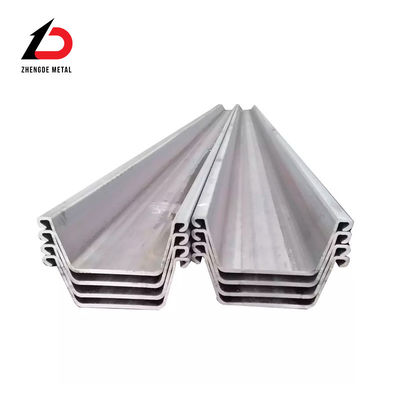 গুণ  Grade Sy390 U Type Steel Sheet Pile 8m 10m 12m Interlocking Sheets কারখানা