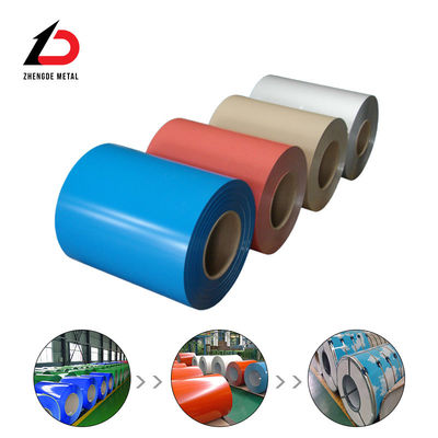 Dx53D Dx54D S250gd লেপা অ্যালুমিনিয়াম কয়েল 0.12-6mm রঙ লেপা ইস্পাত কয়েল