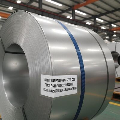 Bright Annealed PPGI Steel Coil with Tensile Strength 270-500MPA and Available Samples for Construction and Manufacturing