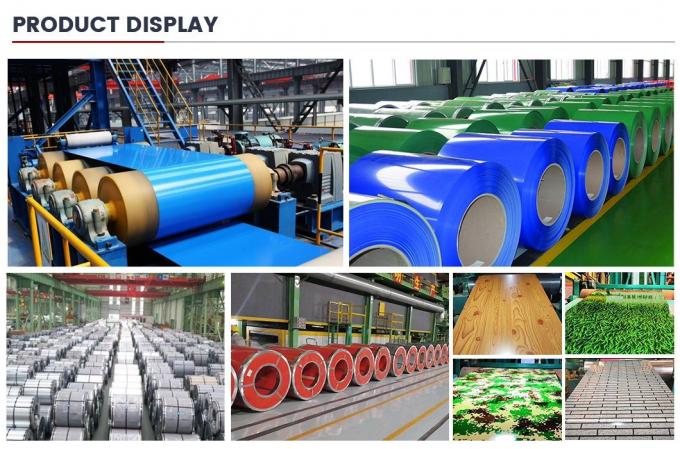 গরম ঘূর্ণিত 0.5*1250mm 3019 Ral 5030 Ral 9002 Ral 3020 PPGI Dx51d 20/5um 0.47mm পুরু রঙ লেপা / প্রি-পেইন্ট গ্যালভানাইজড স্টিল কয়েল 8