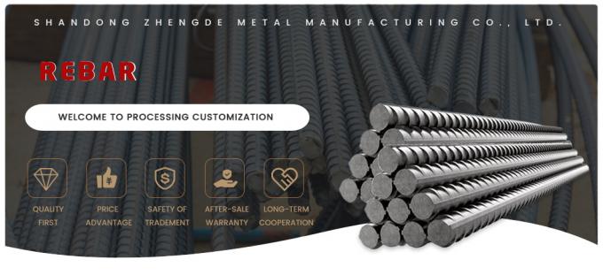 20FT রিইনফোর্সমেন্ট স্টিল বার HRB500 Hrb600 10mm Rebar স্টিল রিইনফোর্সমেন্ট 0
