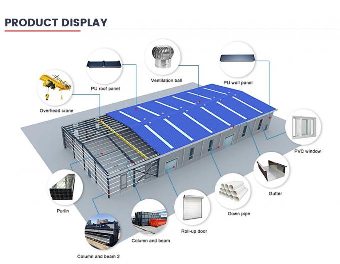 Metal Space Frame Steel Structure Building Prefab Warehouse Commercial Prefabricated Steel Structures Building